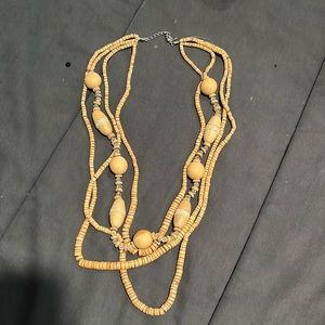 Wooden beaded necklace